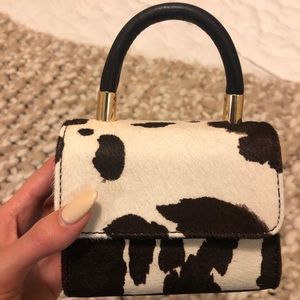 Topshop Mini Faux Cowhide Handbag